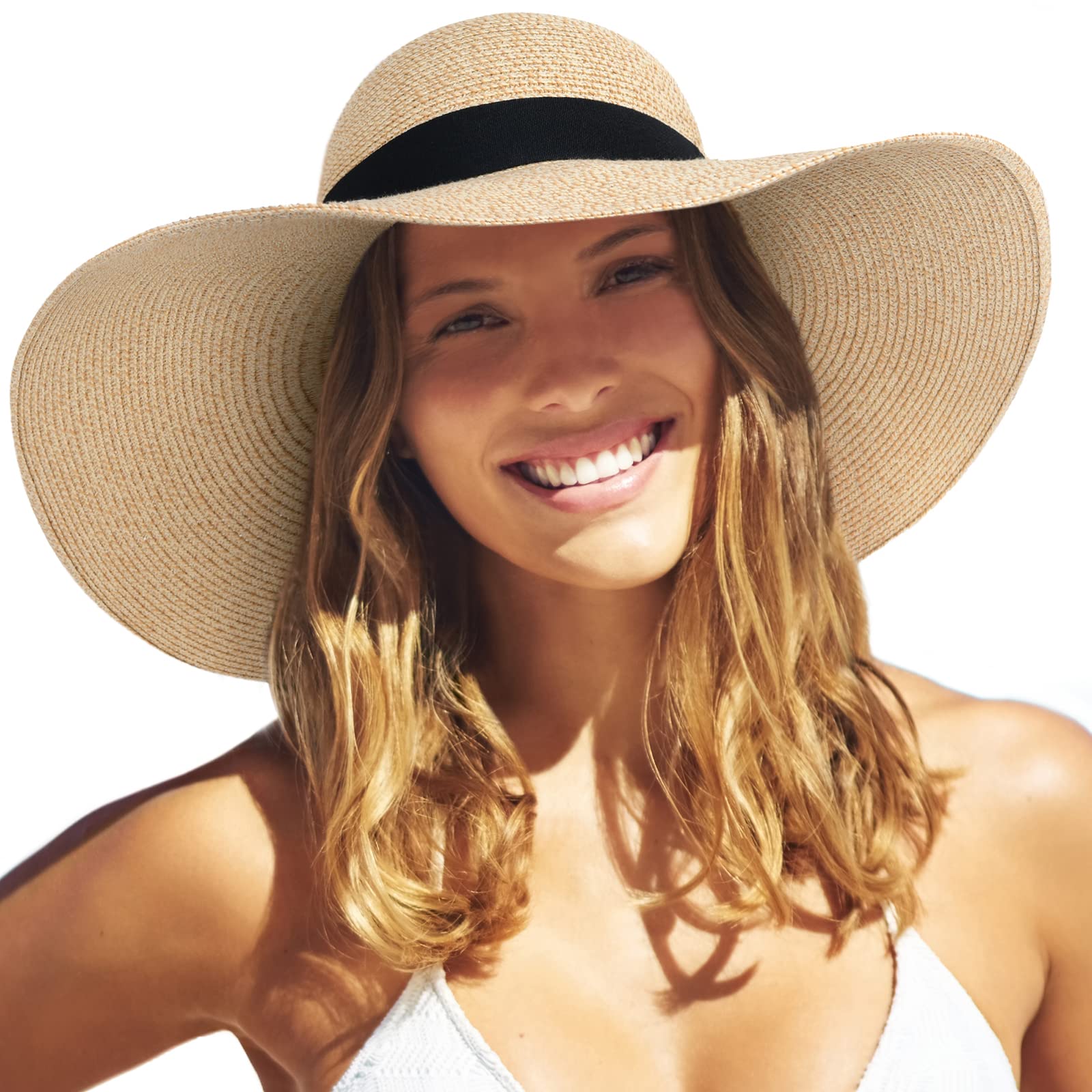 Summer Hat For Women Big Brim Womens Sun Hat UPF 50+ Foldable
