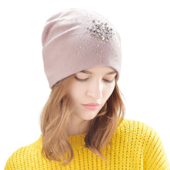 FURTALK Winter Women Beanie Hat Flower Pattern Sequin Drop Shipping B013
