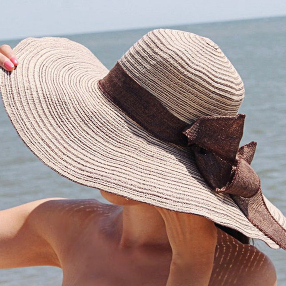 Noble Straw Wide Brim Hat - Stylish Beach Sunhat for Women