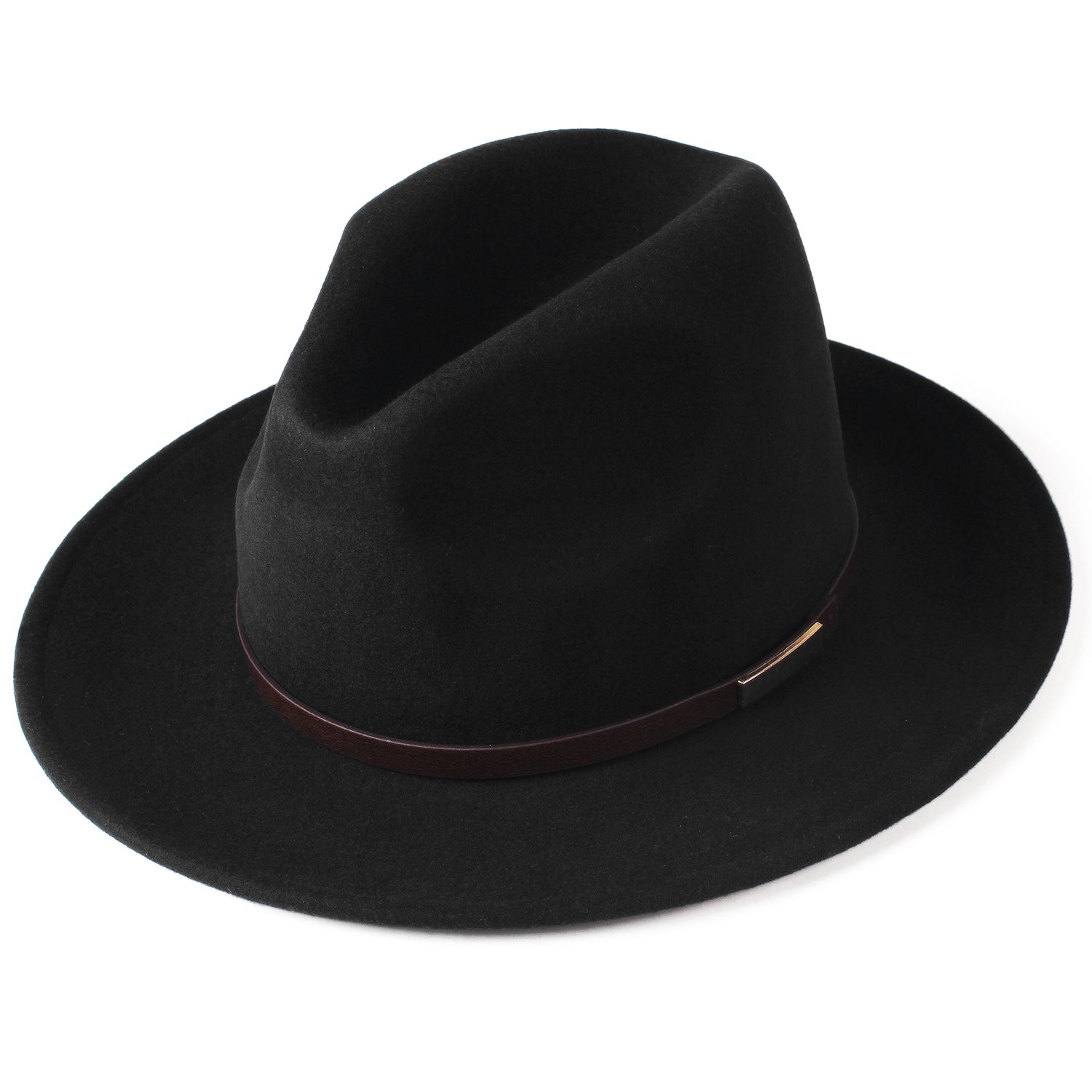 Furtalk Fedora Hats for Men Women 100% Australian Wool Felt Wide Brim Hat Ribbon Crushable Packable