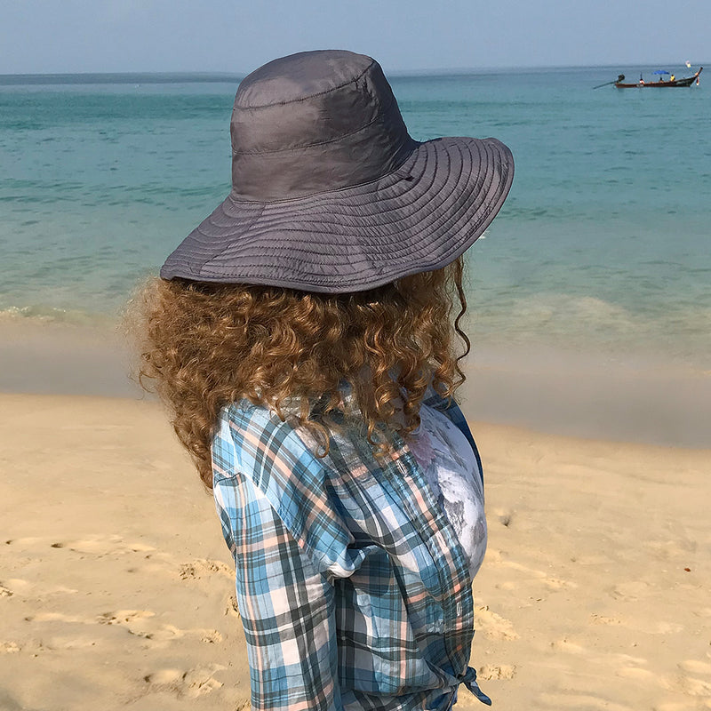 Fashion （light Grey）FURTALK Summer Sun Hat Ponytail Safari Hats