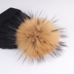 FURTALK Winter child Real Fur Pom Pom Hat Twist Drop Shipping CH004
