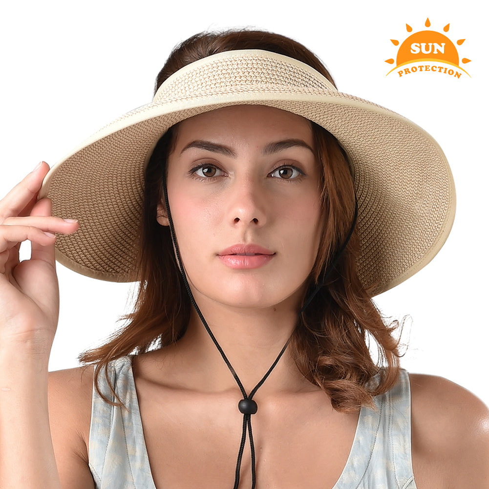 FURTALK Womens Sun Visor Hat Straw Sun Visors for Women Summer