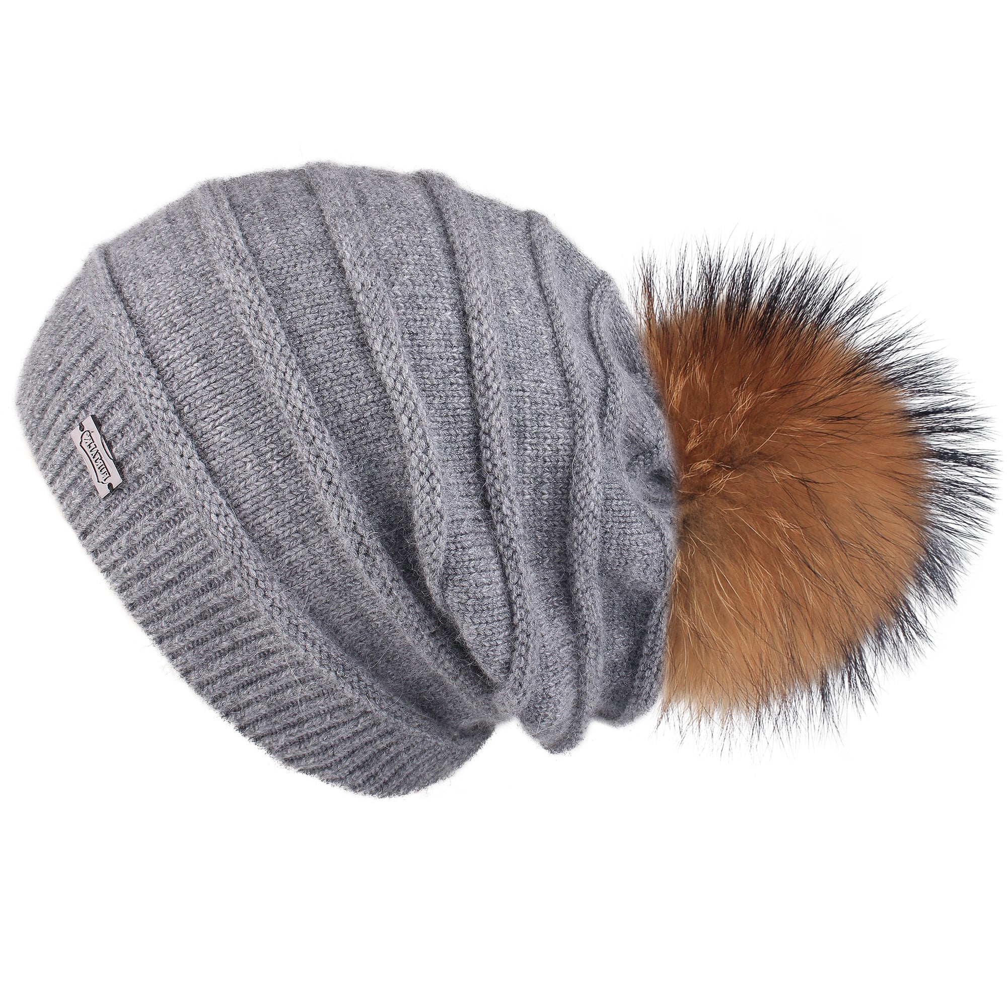 Genuine Fur Pom Pom for Hats — The Doily Lady